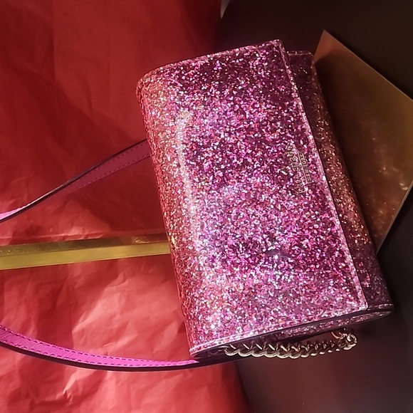 Kate Spade Storybook Glitter Crossbody Bag Euc - Picture 9 of 9